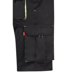 VL HEMERA. Two-tone, multi-pocket stretch Bermuda shorts (240g/m²), in cotton (46%), EME (38%) and polyester (16%)