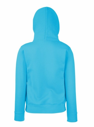 Fruit of the Loom, Ladies Premium Hooded Sweat Jacket, ženski duks sa kapuljačom i cibzarom, azurno plava, L
