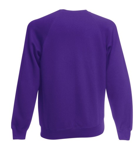 Fruit of the Loom, Classic Raglan Sweat, Classic Men's Hoodie, Purple, L