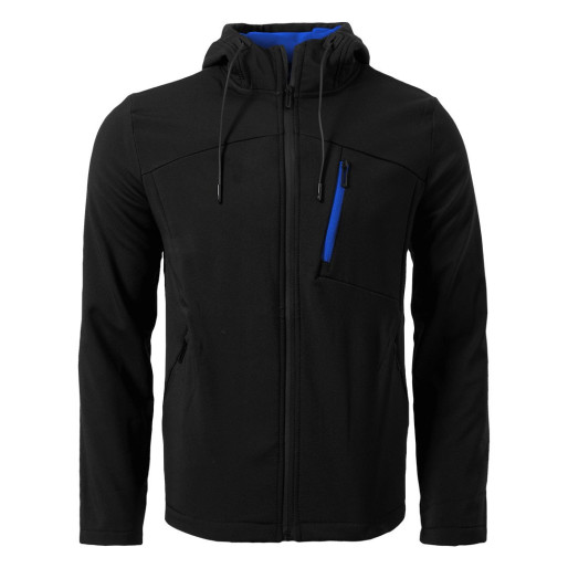 NITRO, duo-color hooded softshell jacket, royal blue