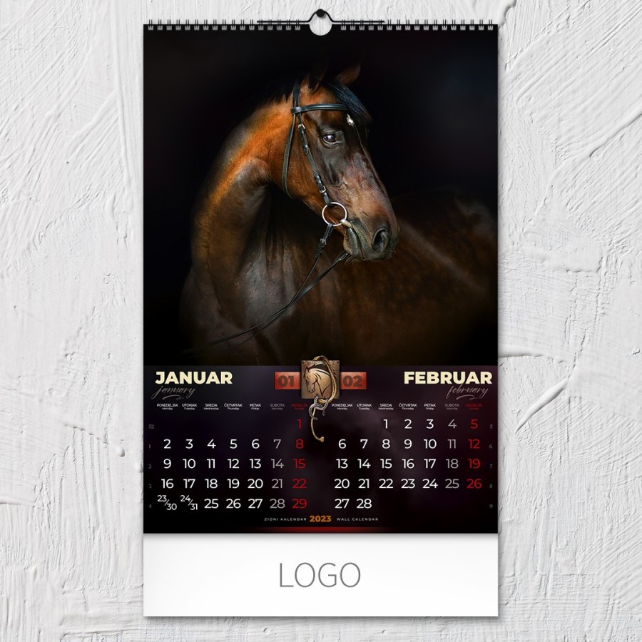 GALOP, zidni kalendar: 7 listova, dvomesečni