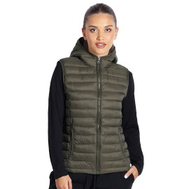 JET WOMEN, women's hooded body warmer, olive