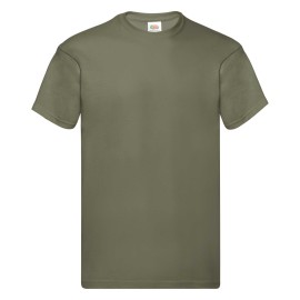 Fruit of the Loom, Original T, men's cotton T-shirt, olive green, L