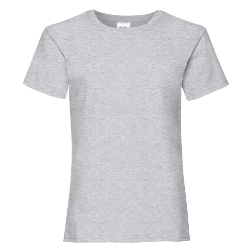 Fruit of the Loom, Valueweigtht Women's Children's T-Shirt, Ash Gray, 3-4