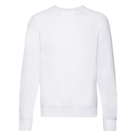 Fruit of the Loom, Lightweight Raglan Sweat, Men's Classic Hoodie, White, XL