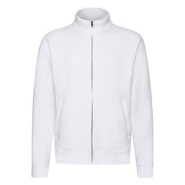 Fruit of the Loom, Premium Sweat Jacket, Premium Men's Sweat Jacket, White, XL