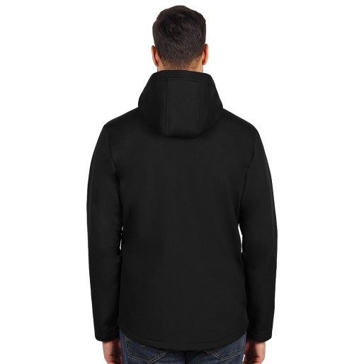 NITRO, duo-color hooded softshell jacket, neon yellow