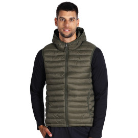 JET MEN, hooded bodywarmer, olive