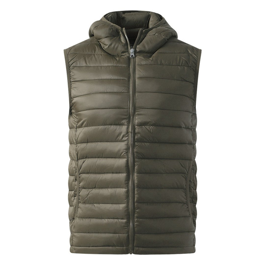 JET MEN, hooded bodywarmer, olive