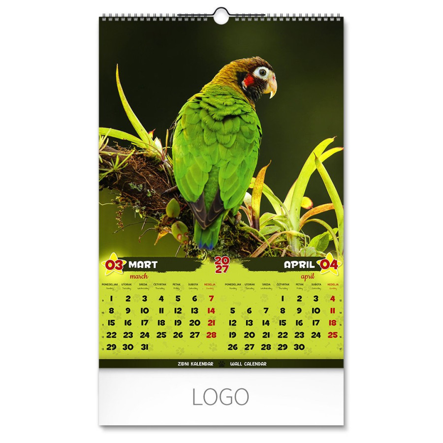 NAJBOLJI PRIJATELJI, wall calendar, 7 pages, b3 format