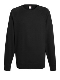 Fruit of the Loom, Lightweight Raglan Sweat, Men's Classic Hoodie, Black, XL