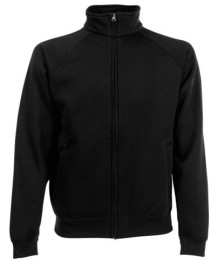 Fruit of the Loom, Premium Sweat Jacket, Premium Men's Sweat Jacket, Black, XL