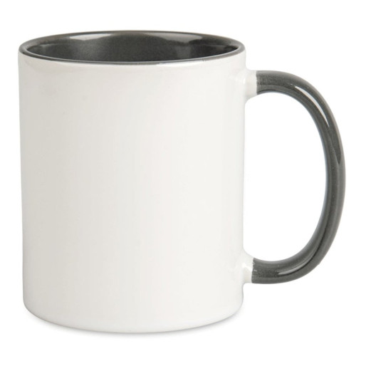 MIA, stoneware sublimation mug, 325 ml, dark gray