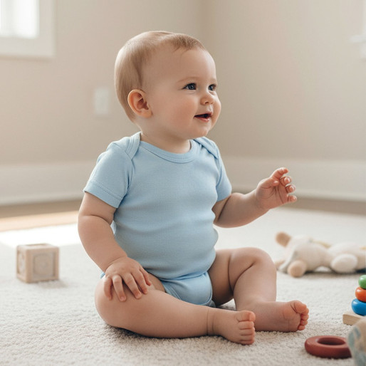 BAMBOLINO, baby romper, 180 g/m2, blue