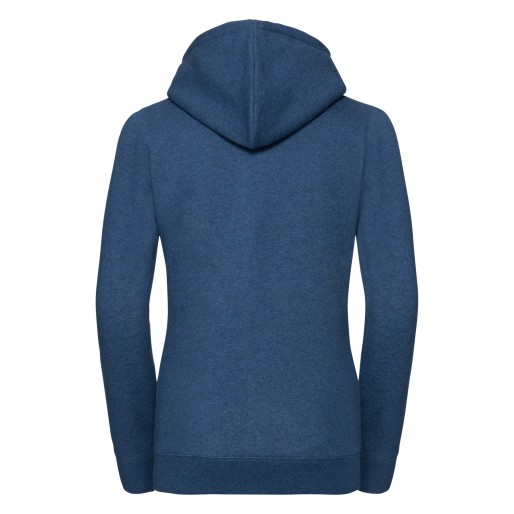 Ladies Authentic Melange Zipped Hood Sweat