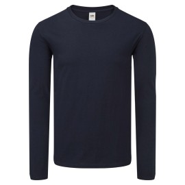 Fruit of the Loom, ICONIC 150 CLASSIC LS, pamučna majica dugih rukava, tamno teget boje