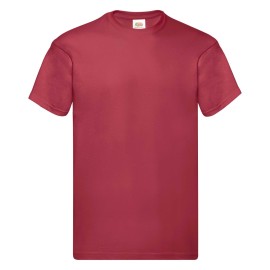 Fruit of the Loom, Original T, men's cotton T-shirt, brick red, S