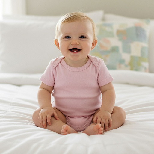 BAMBOLINO, baby romper, 180 g/m2, sky blue