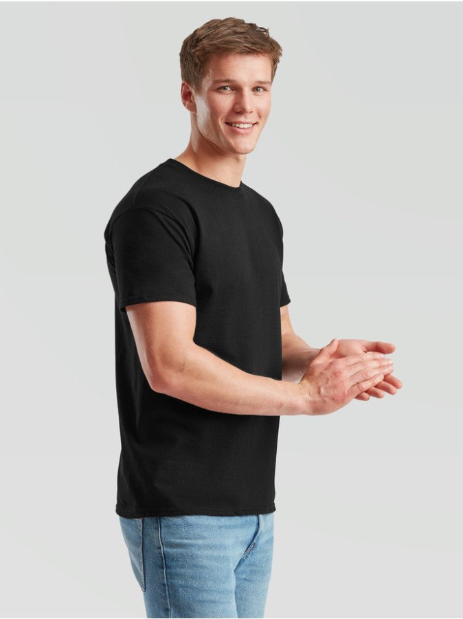 Fruit of the Loom, Iconic Ringspun Premium T, men's T-shirt, black, 2XL
