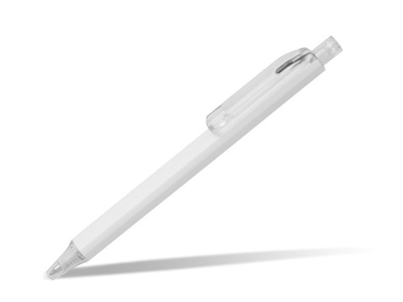 BRAVE METAL, Small metal ballpoint pen in gift box, white