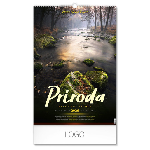 PRIRODA 01, wall calendar, 7 pages, b3 format