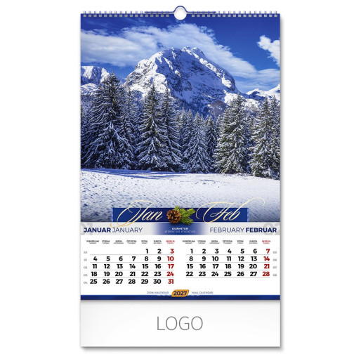 PRIRODA 01,  wall calendar, 7 pages, b3 format