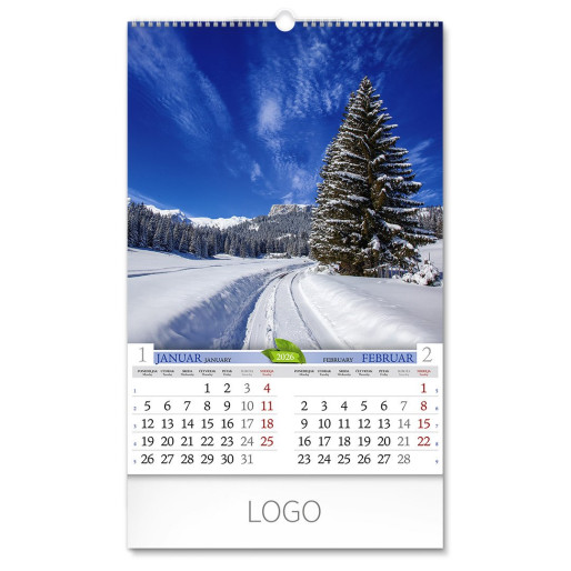 PRIRODA 02, zidni kalendar: 7 listova, dvomesečni