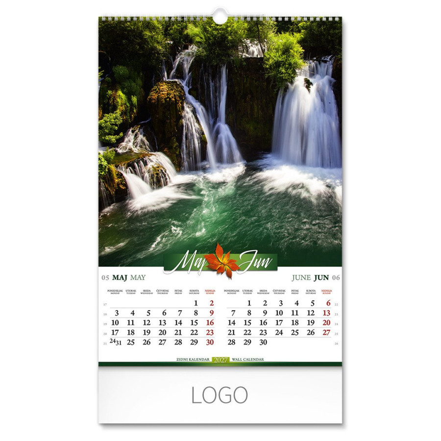 PRIRODA 02, wall calendar, 7 pages, b3 format