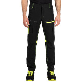PANTHER PANTS S, elastic work pants, neon yellow