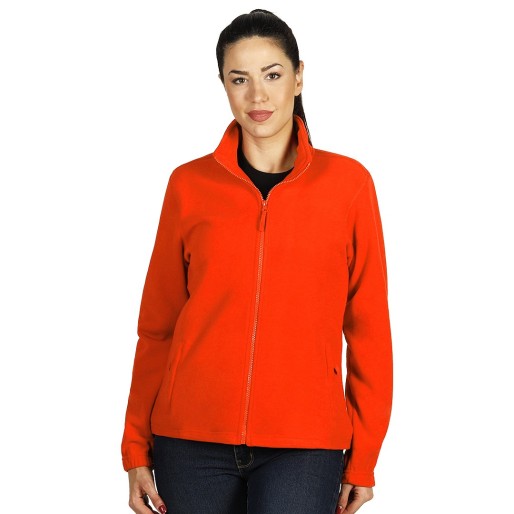 POLARIS LADY, women's polar fleece jacket/sweatshirt, orange