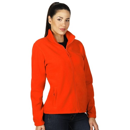 POLARIS LADY, women's polar fleece jacket/sweatshirt, orange