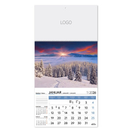 PRIRODA 58, wall calendar, 12 pages, a3 format       