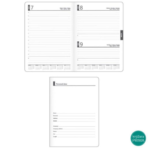 EVERYDAY B5, datumirani rokovnik, crvena