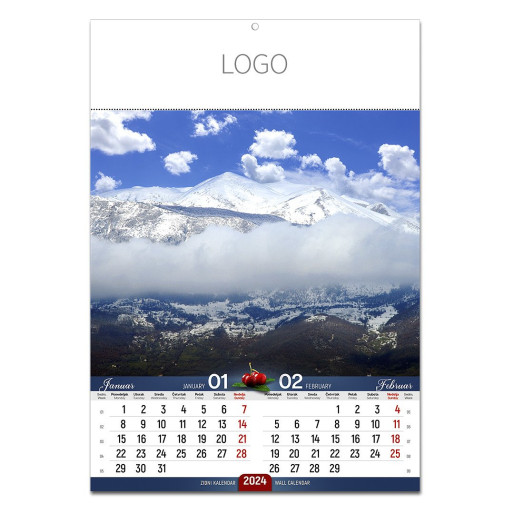 PRIRODA 83, wall perfo max calendar, 7 pages, b3 format