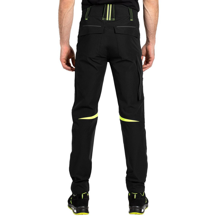 PANTHER PANTS S, elastične radne pantalone, neon žuta