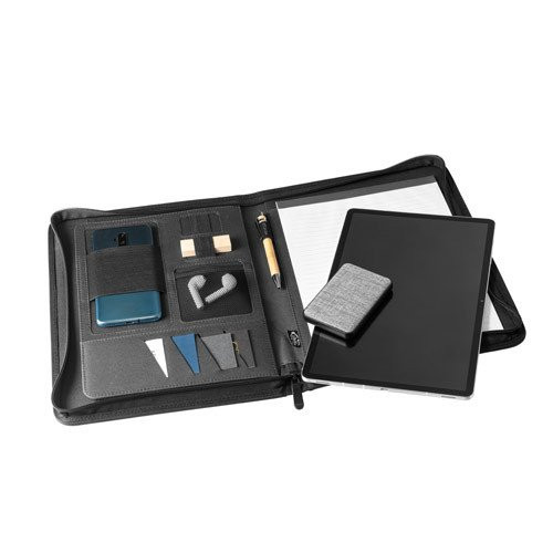 EMERGE FOLDER. A4 recikliranog poliestera (100% rPET) 300D fascikla sa rajsferšlusom