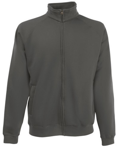 Fruit of the Loom, Premium Sweat Jacket, Premium Men's Sweat Jacket, Light Graphite, 2XL