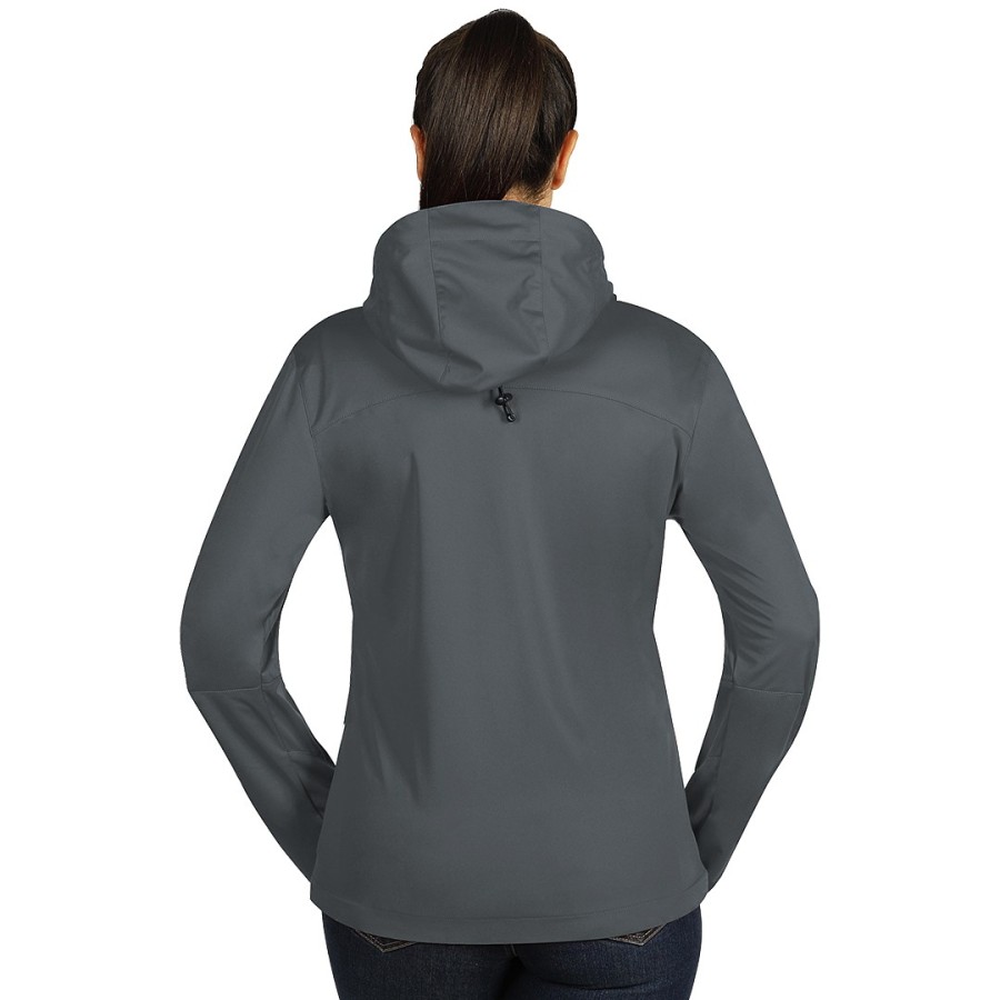RIDER WOMEN, women's softshell hooded jacket, dark gray
