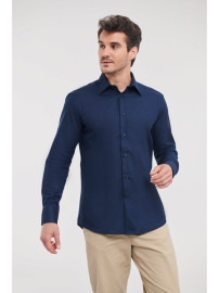 RUSSELL men's ECare Tail Oxford Long Sleeve Shirt