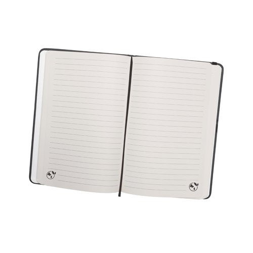 CAMPUS. A5 hardcover notebook in PU (35% recycled) with lined pages 100% recycled
