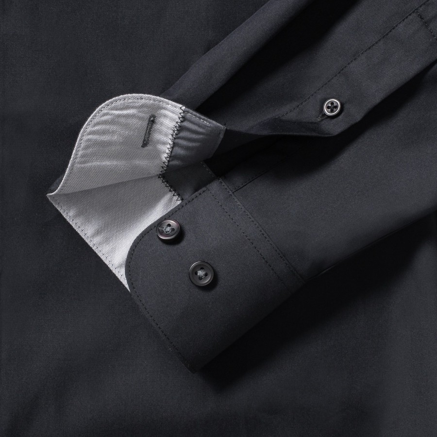 Men’s Long Sleeve Tailored Contrast Ultimate Stretch Shirt, Russell Europe