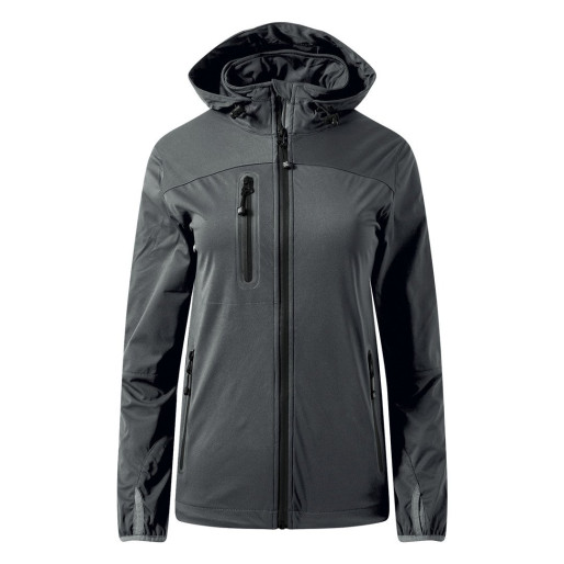 RIDER WOMEN, women's softshell hooded jacket, dark gray