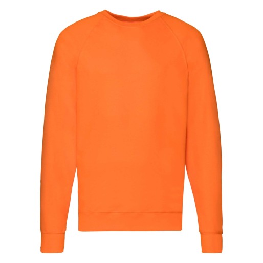 Fruit of the Loom, Lightweight Raglan Sweat, Men's Classic Hoodie, Orange, 2XL