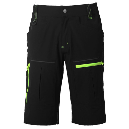 PANTHER BERMUDA, elastic work bermuda, neon yellow