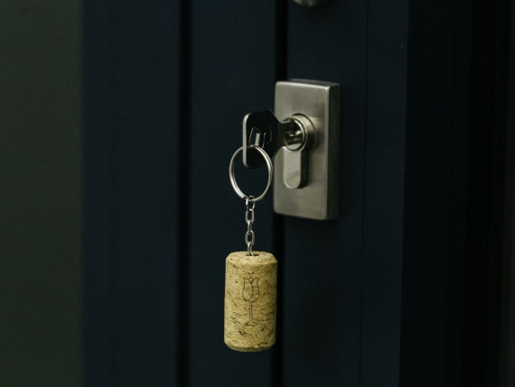GRAPPA, cork key holder beige