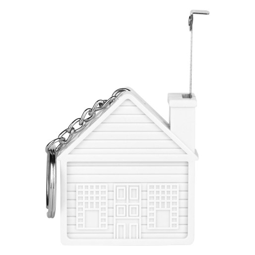 HOME, plastic key holder with measuring tape, 1 m, white