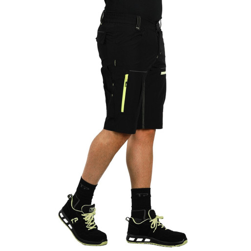 PANTHER BERMUDA, elastic work bermuda, neon yellow