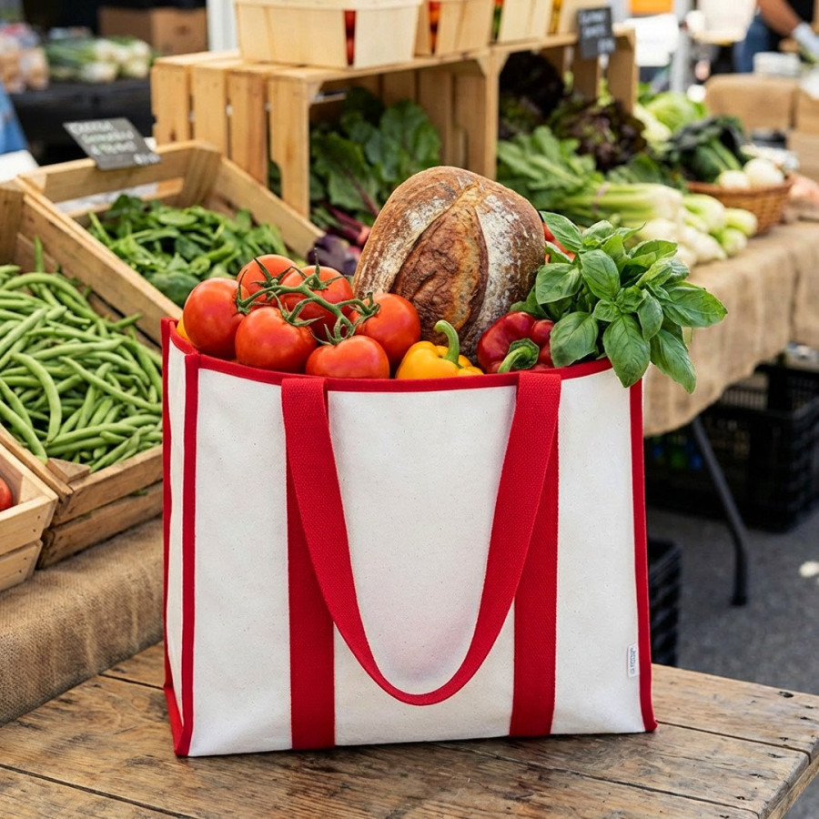 LIMONCELLO, torba od recikliranog pamuka, 450 g/m2, crvena