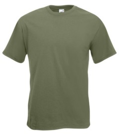 Fruit of the Loom, Super Premium, men's cotton T-shirt, olive green, 3XL