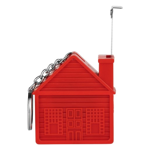 HOME, plastic key holder with measuring tape, 1 m, red